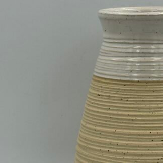 Κεραμικό Βάζο Μπεζ - Λευκο