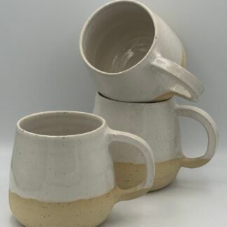 Κεραμική Κούπα Μπεζ - Άσπρη