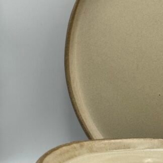 Κεραμικό πιάτο Γκρι - Μπεζ 25εκ